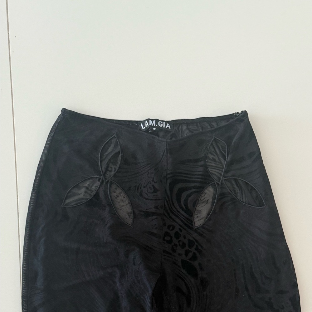 I.AM.GIA Black Sheer Pants - Picture 4 of 5
